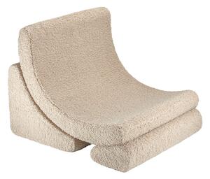 Poltrona per bambini marrone chiaro con rivestimento in bouclé Moon – Wigiwama