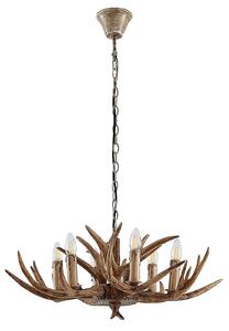 Lampada a sospensione Lindby, Tejask, dimmerabile, Marrone / Ruggine, Soggiorno, Plastica, Campagna / rustico