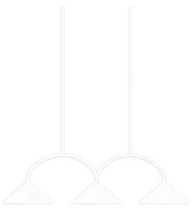 Lampada a sospensione Globen Lighting, CURVE 5, dimmerabile, Bianco, Soggiorno, Metallo, Vintage