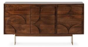 Cassettiera marrone in mango massiccio 145x76x40 cm Trisha – MOME