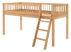 Letto rialzato per bambini in legno di quercia in colore naturale 90x200 cm Forrest - Vipack