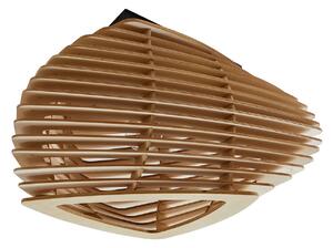 Plafoniera Lindby, Sanza, dimmerabile, Legno, Soggiorno, Legno, Scandinavo