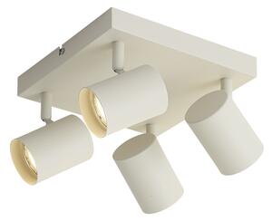 Plafoniera moderna beige a 4 luci regolabile - Jeana