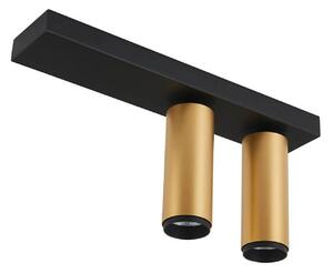 Plafoniera LOOM DESIGN, X-Beam, dimmerabile, Dorato / Ottone, Soggiorno, Alluminio, Moderno