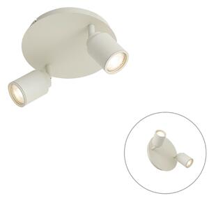 Faretto da bagno moderno beige 2 luci IP44 - Ducha