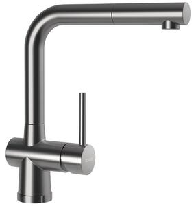 Miscelatore monocomando Schock Laios W, bocca estraibile, reversibile, alta pressione, acciaio inox massiccio (517125EDM)