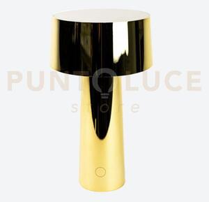 Lampada da tavolo wireless mush led 3w 3000°k 200lm a batteria oro