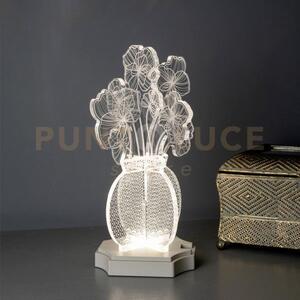 Lampada margot piccola wireless in cristallo acrilico trasparente d