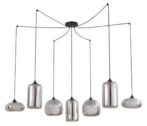Lampada a sospensione Lindby, Marla, dimmerabile, Nero, Soggiorno, Vetro, Moderno
