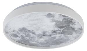 Plafoniera Lindby, Lune, Bianco, Soggiorno, Plastica, Moderno