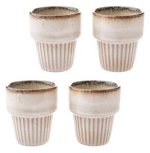 Tazzine in set per espresso color crema in ceramica 4 pz 100 ml Tone – Dakls