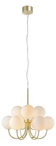 Lampada a sospensione Markslöjd, Bianco, dimmerabile, Dorato / Ottone, Soggiorno, Metallo