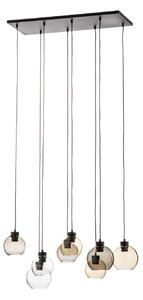 Lampada a sospensione TK Lighting, Cubus, dimmerabile, Multicolore, Soggiorno, Vetro, Moderno