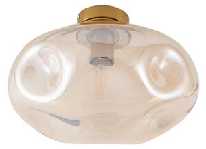Plafoniera Lindby, Lelia, dimmerabile, Beige, Sala da pranzo, Vetro, Design