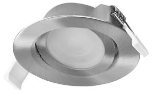 OSRAM Spot Set LED faretto da incasso DIM 4,9W 120° nichel satinato, set da 3 faretti da soffitto dimmerabili a taglio di fase, bianco caldo IP20