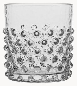 Set di 2 bicchieri in vetro soffiato Hobnail