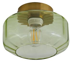 Plafoniera Lindby, Hildur, dimmerabile, Verde, Sala da pranzo, Vetro