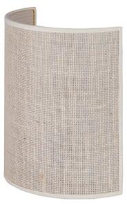 Applique da parete Euluna, Jute, dimmerabile, Bianco, Soggiorno, Tessuto / Tessile
