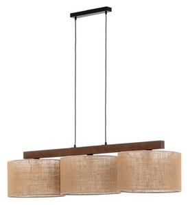 Lampada a sospensione TK Lighting, Juta, dimmerabile, Beige, Soggiorno, Tessuto / Tessile