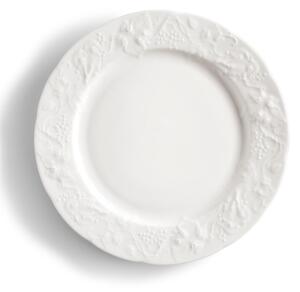 Piatti piani set pezzi, 6 posti tavola in porcellana con decoro a rilievo cm 26 Collezione Toscana lavabile in lavastoviglie porcellana Di Limoges Bianco Freddo