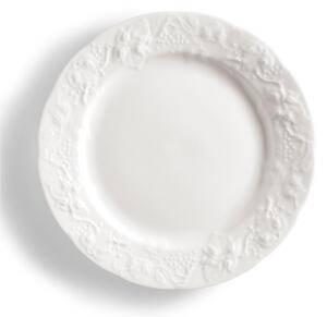 Piatti Frutta set pezzi, 6 posti tavola in porcellana con decoro a rilievo cm 21 Collezione Toscana lavabile in lavastoviglie porcellana Di Limoges Bianco Freddo