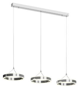Lampada a sospensione Lucande, Lyani, dimmerabile, Metallizzato, Soggiorno, Metallo, Moderno