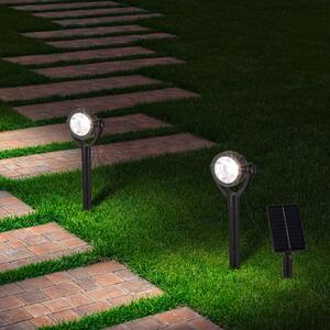 Näve Faretto a LED solare con picchetto NOMI, nero, set da 6, IP44