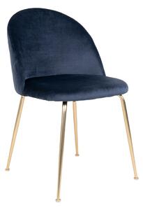 Sedie da pranzo in velluto blu-oro in set di 2 pezzi Geneve - House Nordic