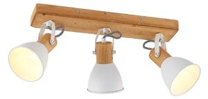 Plafoniera Lindby, Merela, dimmerabile, Legno, Soggiorno, Legno, Scandinavo