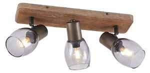 Plafoniera Lindby, Ineska, dimmerabile, Legno, Soggiorno, Legno, Scandinavo