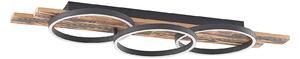 Plafoniera Lindby, Sentoa, dimmerabile, Legno, Soggiorno, Legno, Moderno