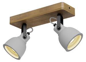 Plafoniera Lindby, Mitis, dimmerabile, Legno, Soggiorno, Cemento, Industriale