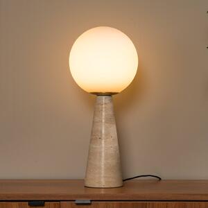 Lucide Lampada da tavolo Evin, Crema / Ambra, Soggiorno / Sala da pranzo, Pietra, Lampada da tavolo