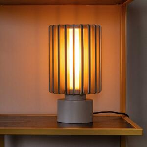 Lucide Lampada da tavolo Lambres, Crema / Ambra, Soggiorno / Sala da pranzo, Alluminio, Lampada da tavolo