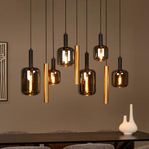 Lucide Lampada a sospensione Joanet, dimmerabile, Alluminio / Grigio / Zincato, Soggiorno / Sala da pranzo, Vetro, Lampada a sospensione