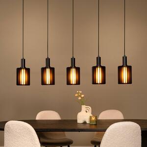 Lucide Lampada a sospensione in vetro Lambres, dimmerabile, Nero, Soggiorno / Sala da pranzo, Vetro, Lampada a sospensione