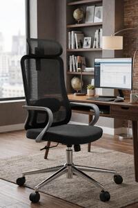 Sedia da ufficio ergonomica con schienale a rete e poggiatesta regolabile