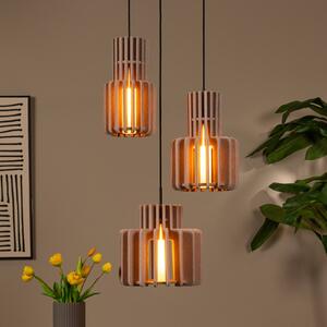 Lucide Lampada a sospensione Rollo, dimmerabile, Crema / Ambra, Soggiorno / Sala da pranzo, Tessuto / Stoffa / Seta, Lampada a sospensione