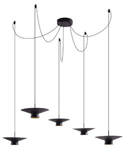 Lampada a sospensione Lindby, Norvind, dimmerabile, Nero, Sala da pranzo, Metallo, Moderno
