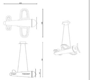 Lucide Lampada a sospensione Fokker, Alluminio / Grigio / Zincato, Cameretta, Metallo, Lampada a sospensione
