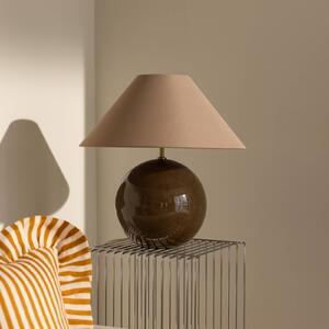 Globen Lighting Lampada da tavolo IRIS, Marrone / Ruggine, Soggiorno / Sala da pranzo, Tessuto / Stoffa / Seta, Scandinavo, Lampada da tavolo