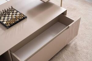 Tavolino da salotto in stile moderno, colore beige, quadrato, in legno, nuovo, per il soggiorno