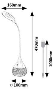 Rabalux 74248 - LED RGB Lampada da tavolo dimmerabile VIVTER LED/4W/230V bianco