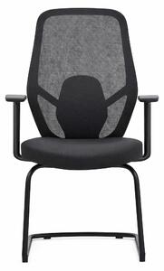 Sedia da ufficio ergonomica con schienale in rete e struttura nera