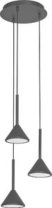 OSRAM Decor FuJi, apparecchio decorativo a sospensione, 3 luci, PL, 13W, 500lm, 3000K, 930 bianco caldo, non dimmerabile IP20, nero, acciaio, 290 mm, lampadina non sostituibile