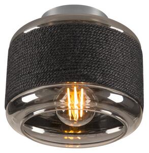 Plafoniera SLV, Pantilo Rope 19, dimmerabile, Nero, Soggiorno, Vetro, Moderno