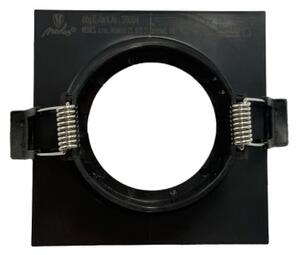 Cornice per faretto da incasso GU10 8,6x8,6 cm nera