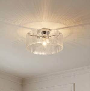 Plafoniera soffitto Meritt Lucande, dimmerabile, Chiaro / Trasparente, Soggiorno / Sala da pranzo, Vetro, Moderno, Plafoniera