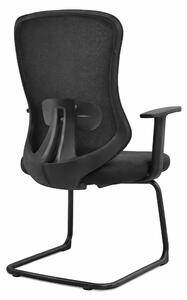 Sedia da ufficio ergonomica con schienale in rete nera e seduta imbottita