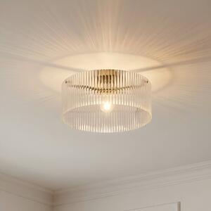 Plafoniera soffitto Meritt Lucande, dimmerabile, Chiaro / Trasparente, Soggiorno / Sala da pranzo, Vetro, Moderno, Plafoniera